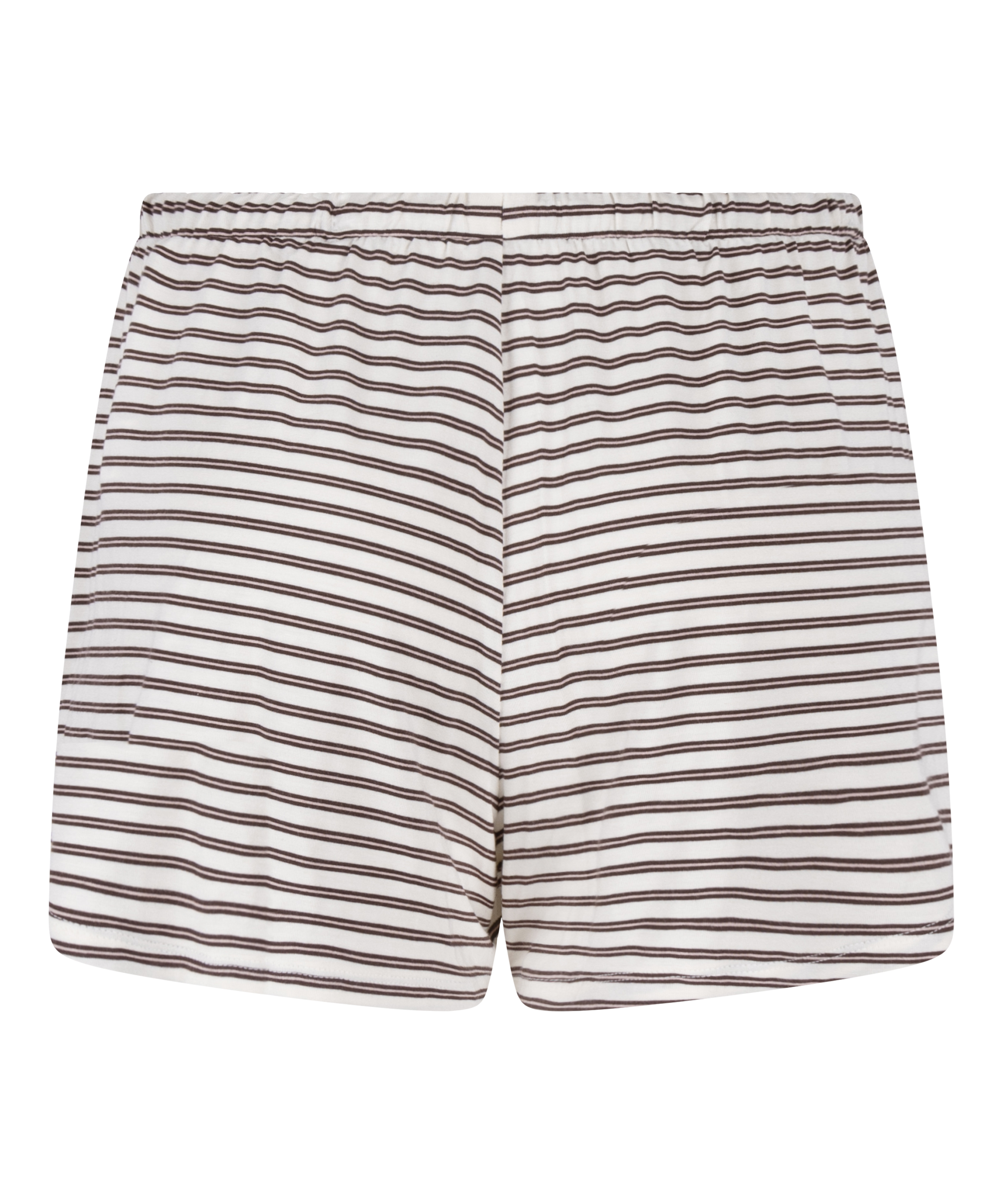 Pyjama Shorts Striped Jersey, White, main