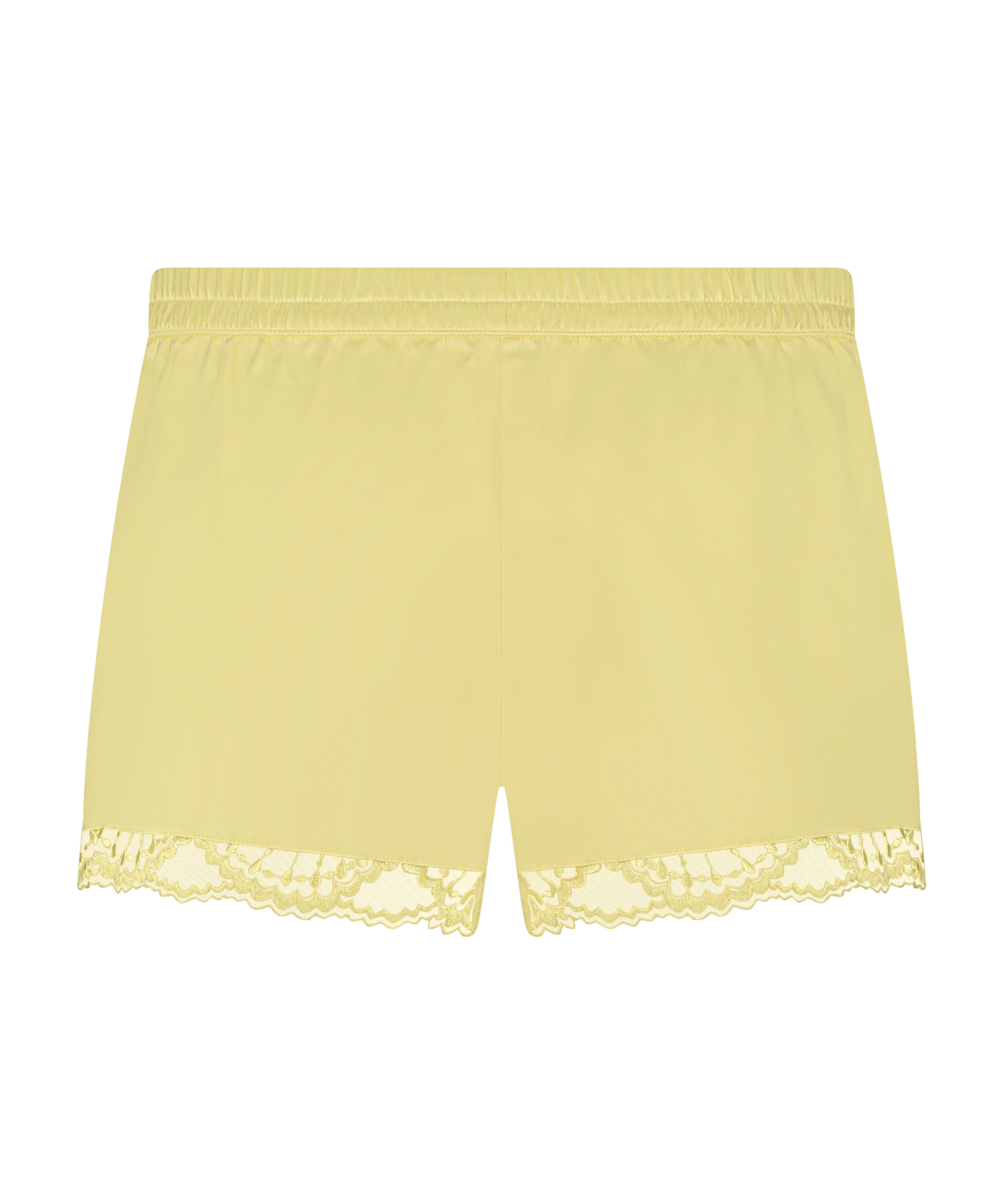 Satin pyjama shorts, Yellow, main