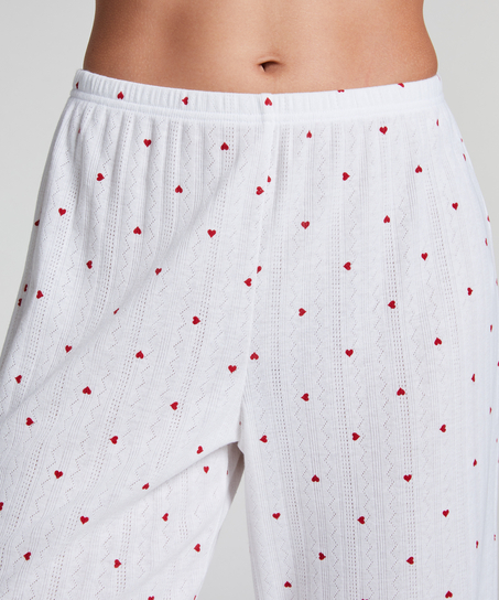 Pointelle Pyjama Pants, White