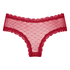 V-shaped Brazilian knickers mesh, Red
