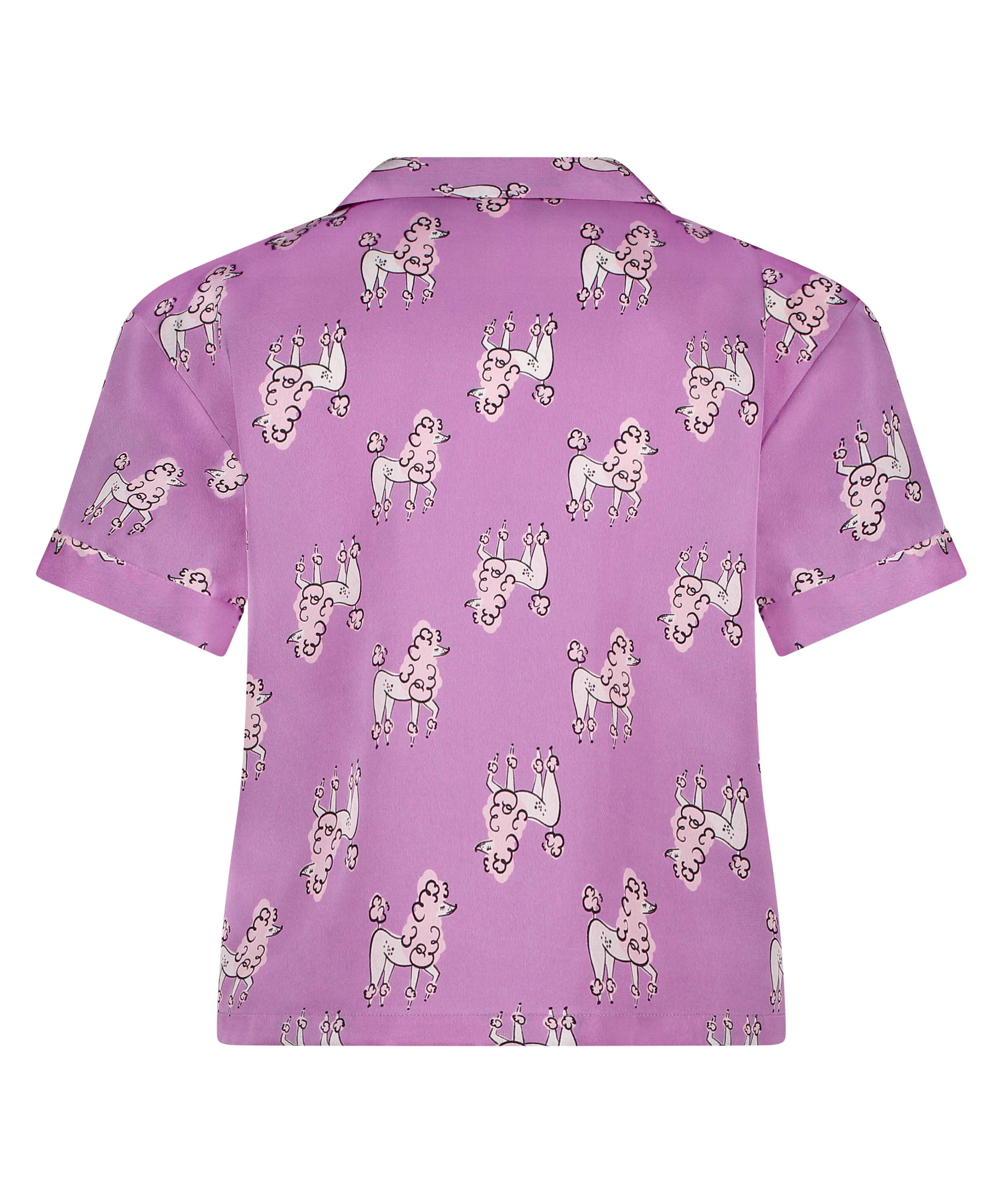 Satin Short-Sleeved Jacket, Purple, main