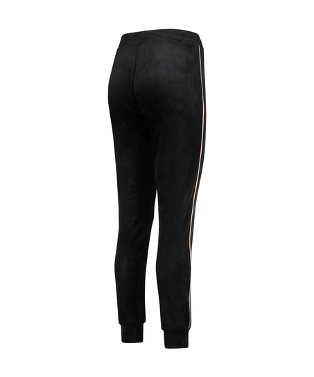 Velours Jogging Bottoms, Black