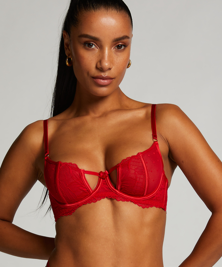 Lulu Non-Padded Underwired Bra, Red