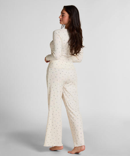 Daisy Pyjama Top, White