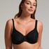 Mesh non-padded underwired bra, Black