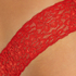 Floral Lace Thong, Red