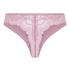 Lace Back Invisible Thong, Pink