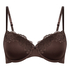 Lace & Shine Padded Underwired Bra, Brown