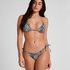 Triangle Bikini Top Leopard, Black