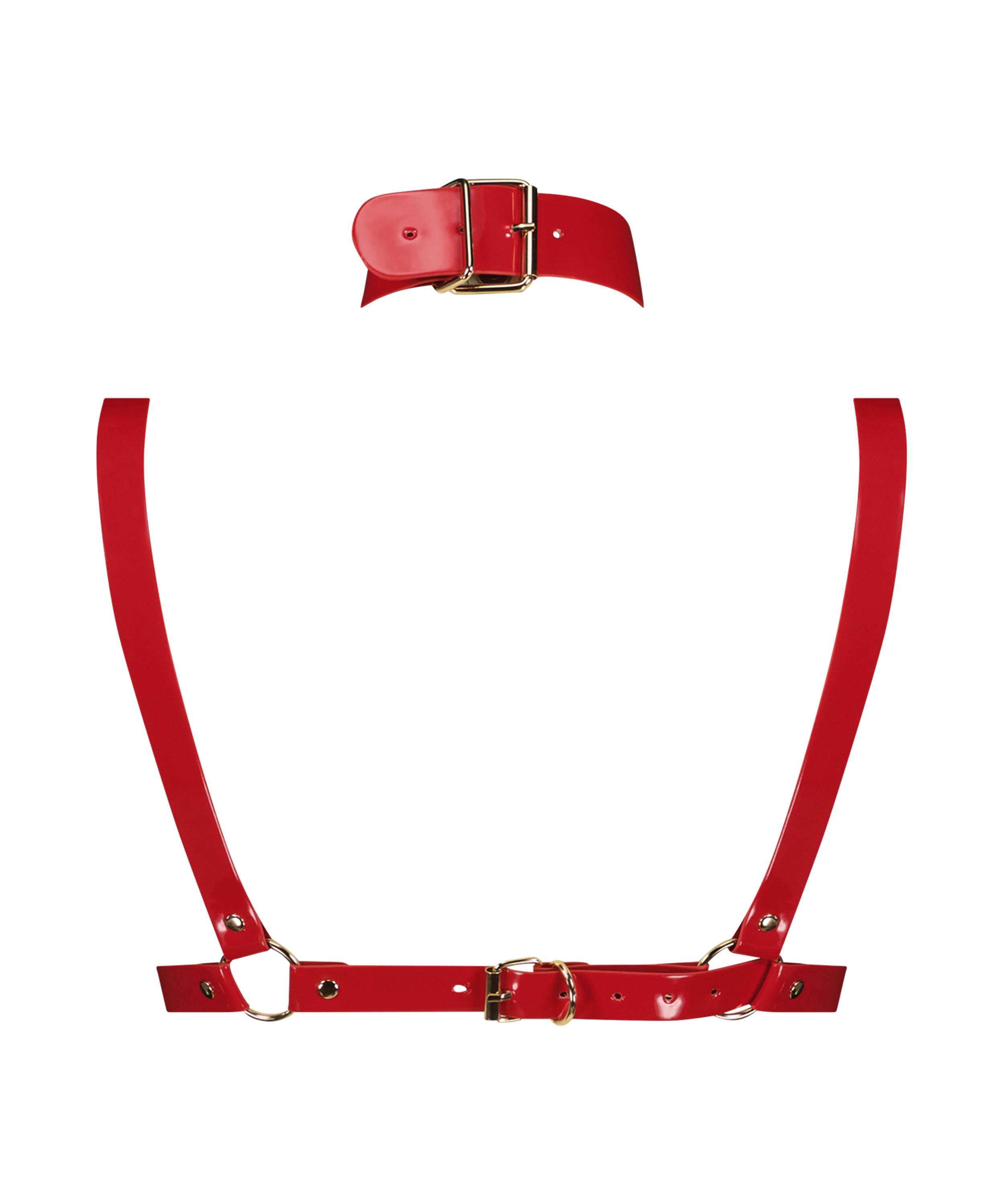 Private Harness Choker, Red, main