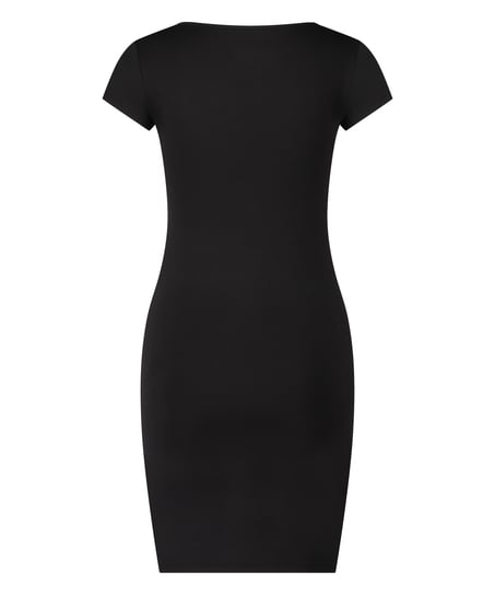 Henley Nightshirt, Black