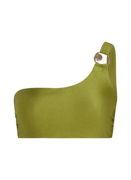 Holbox One Shoulder BikiniTop, Green