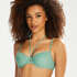 Sienna padded underwired bikini top, Green
