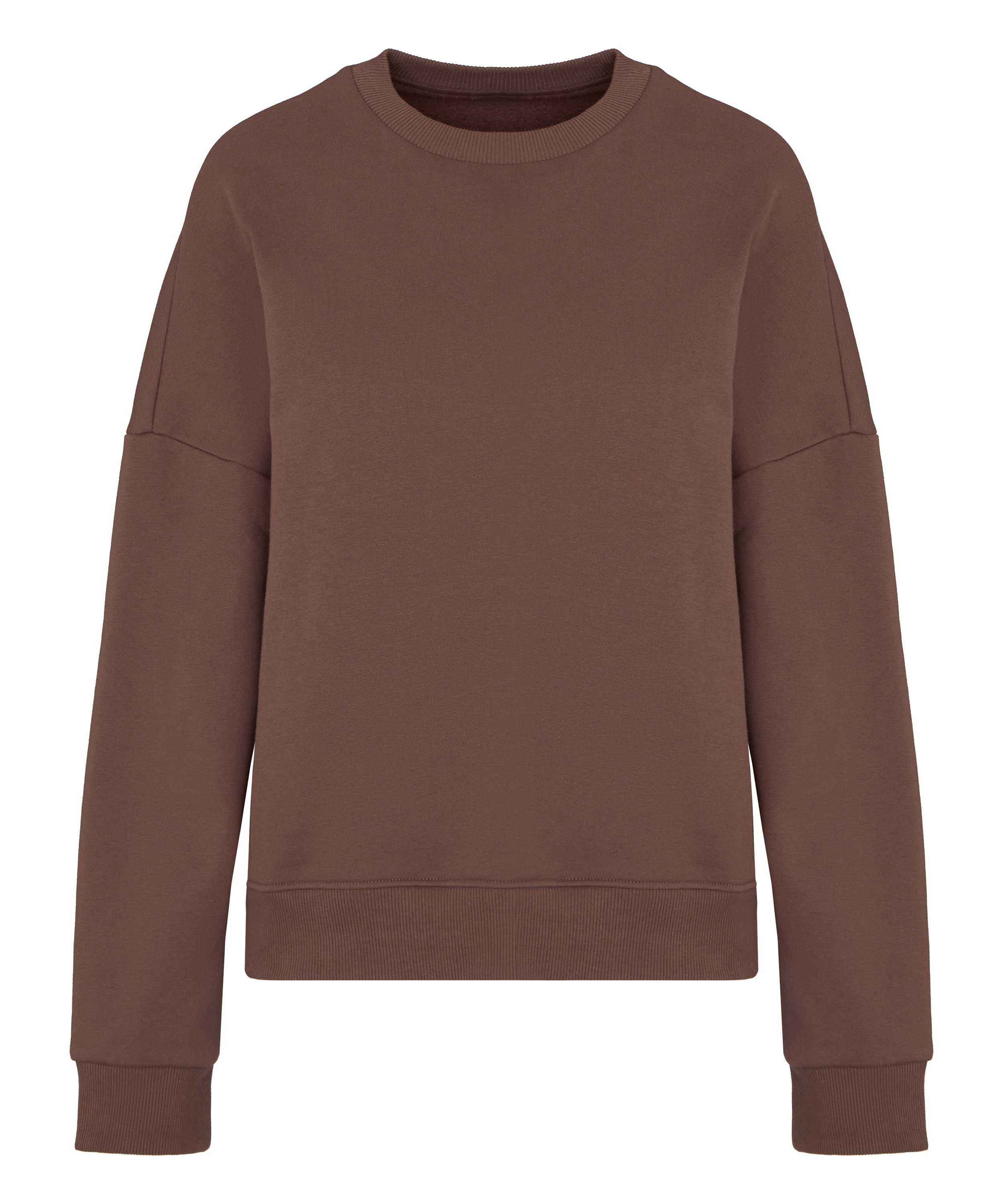 Top Crew Brushed Sweat, Brown, main