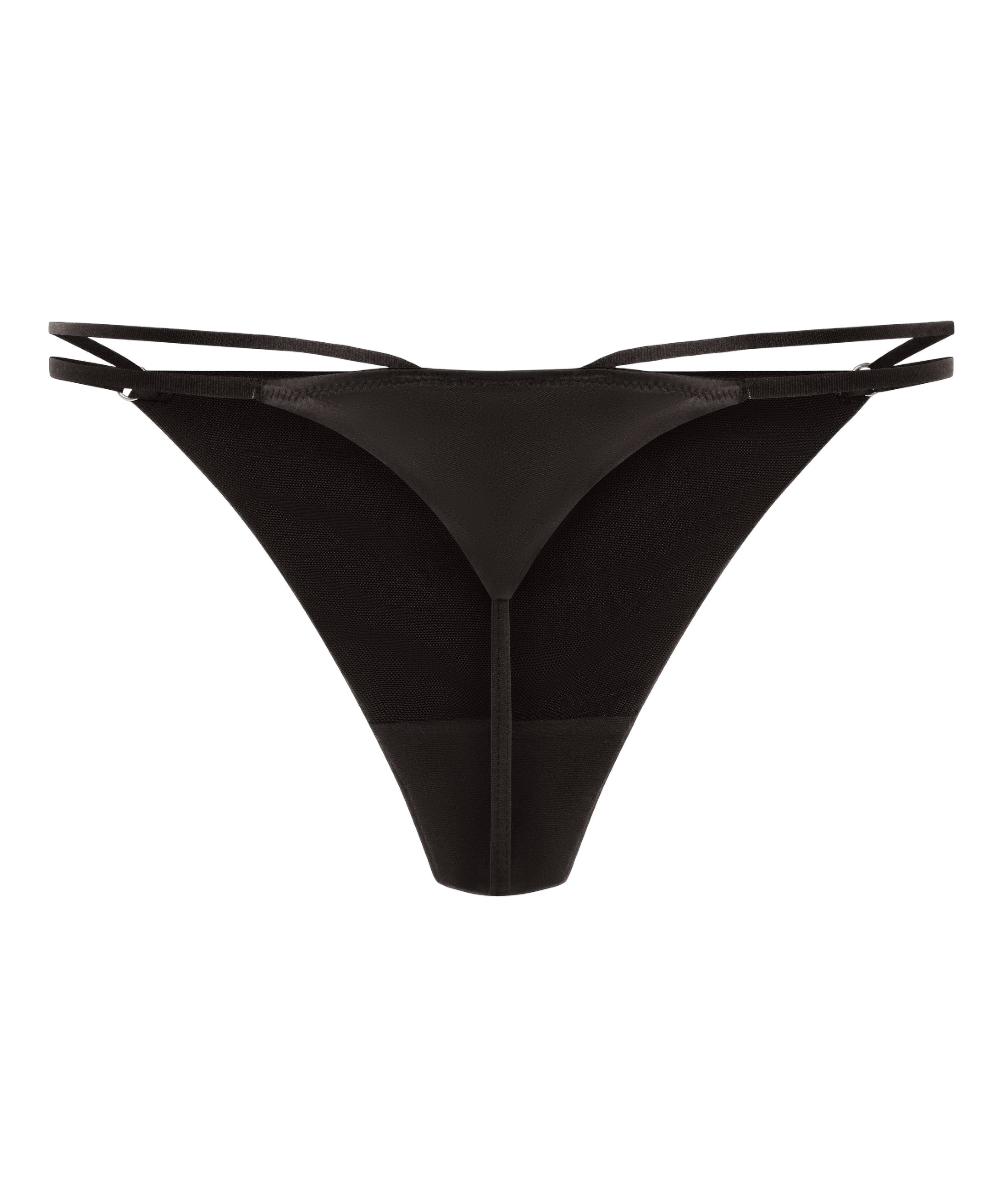 Hilton Highleg Thong, Black, main