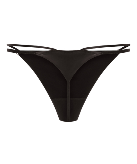 Hilton Highleg Thong, Black