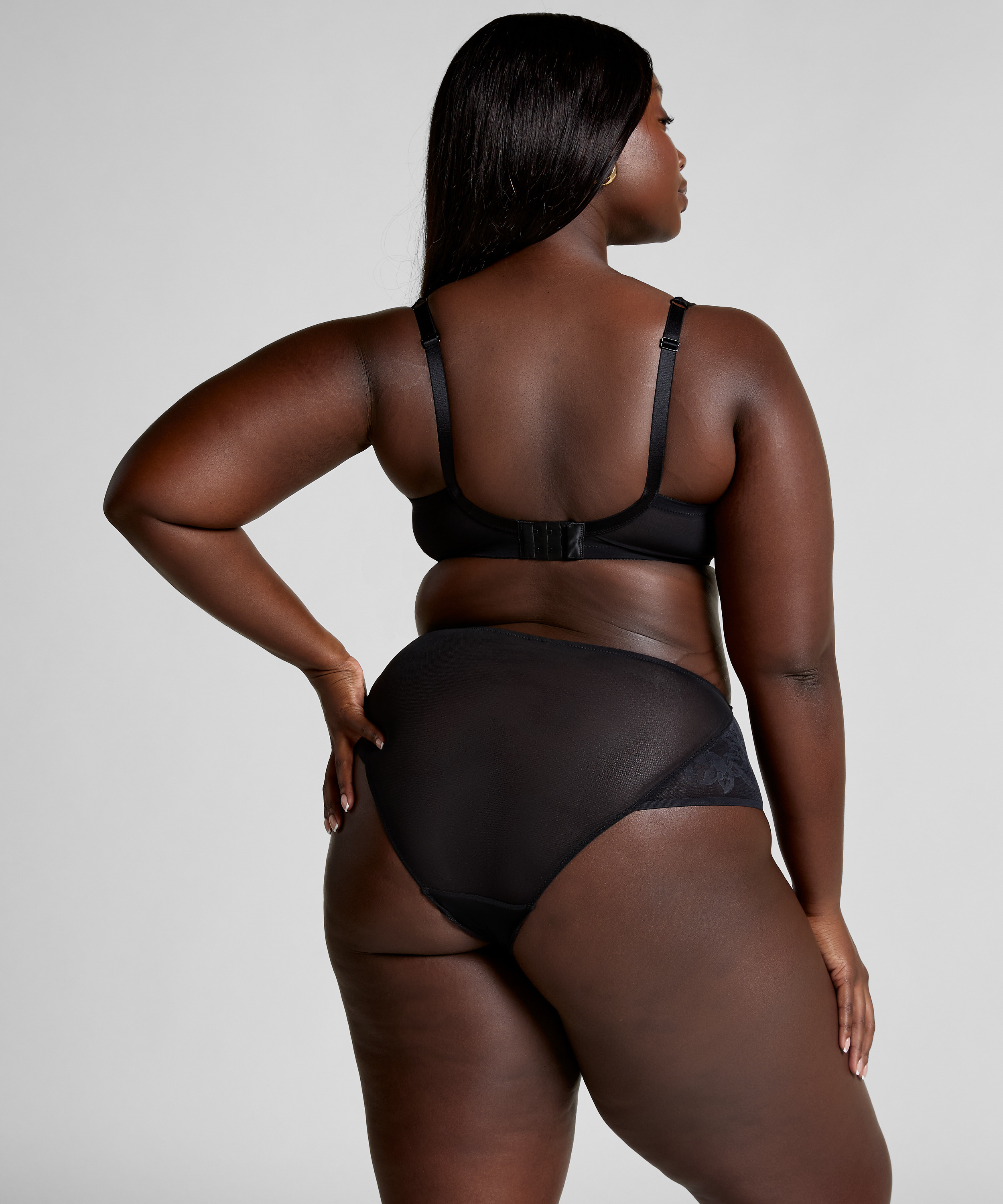 Jocelyn High-Waisted Brazilian, Black, main