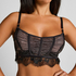 Cynthia Non-Padded Longline Underwired Bra, Black