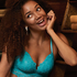 Shiloh Padded Longline Non-Underwired Bra, Blue