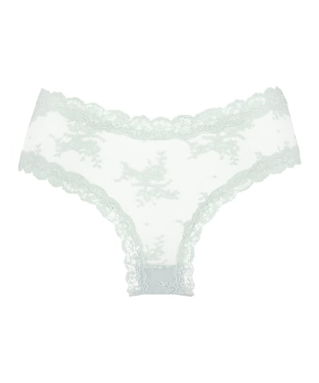 V-shaped Brazilian knickers mesh, Green