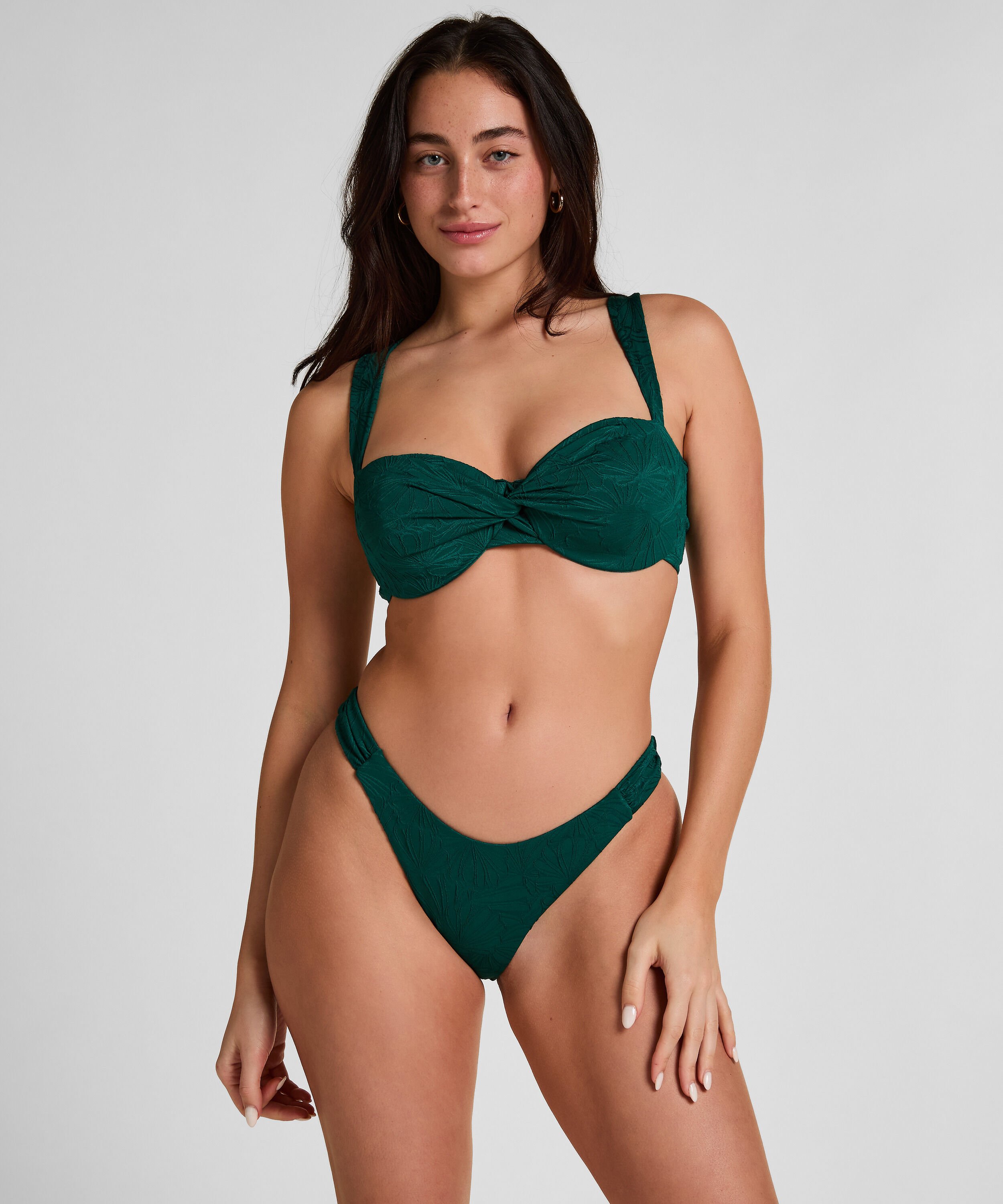 Azua Non-Padded Underwired Bikini Top, Green