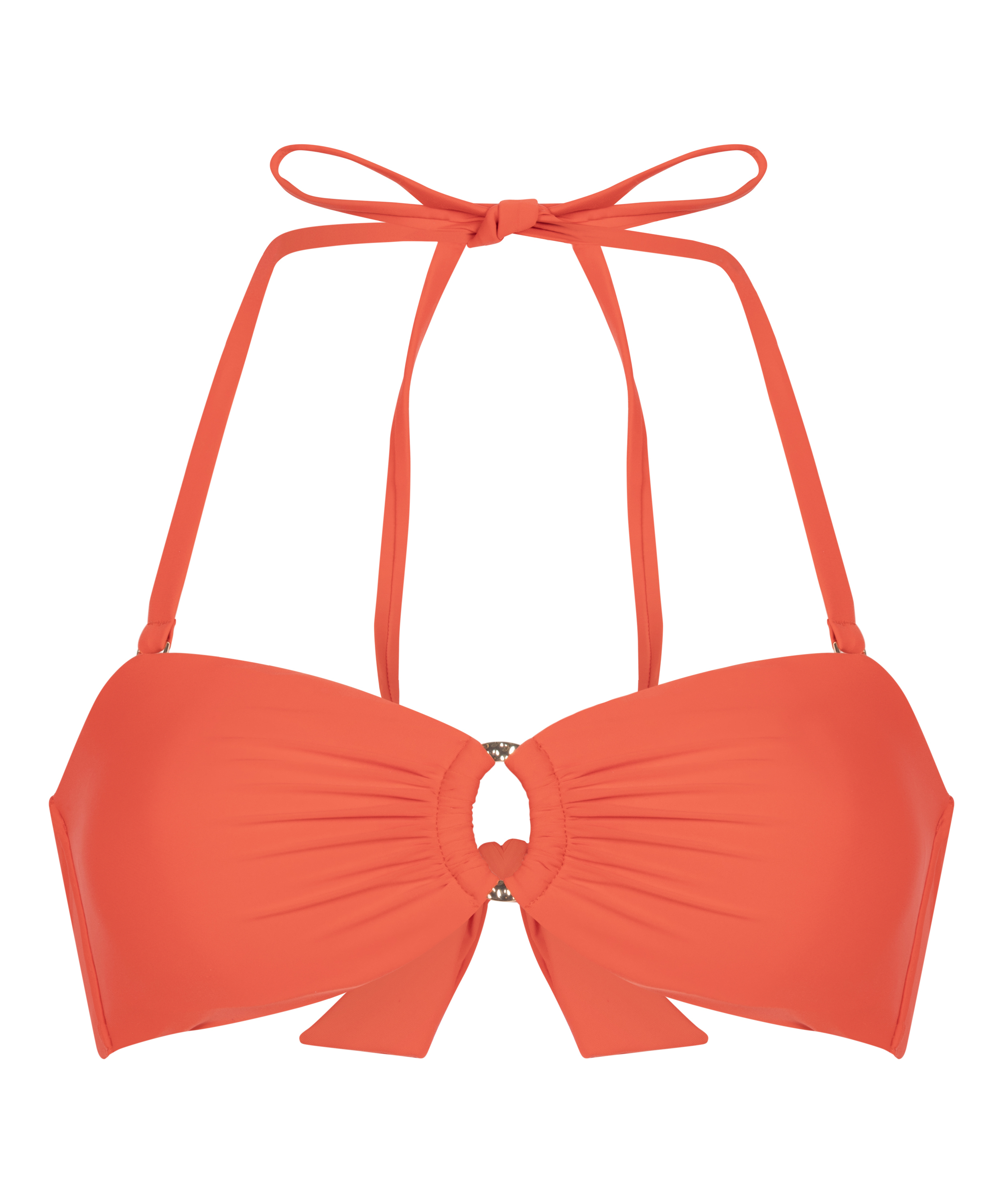 Luxe Bandeau Bikini Top, Red, main