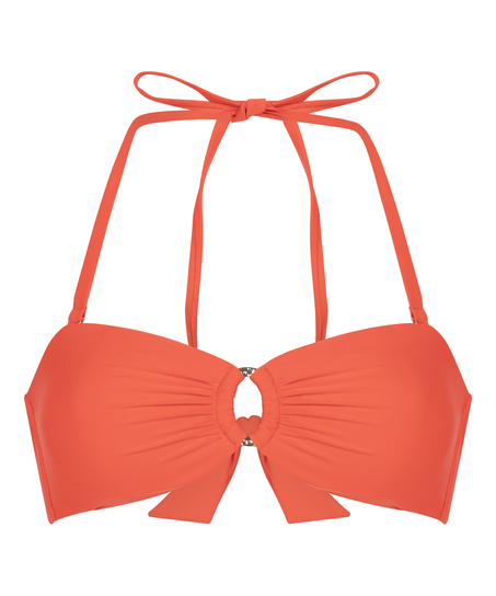 Luxe Bandeau Bikini Top, Red