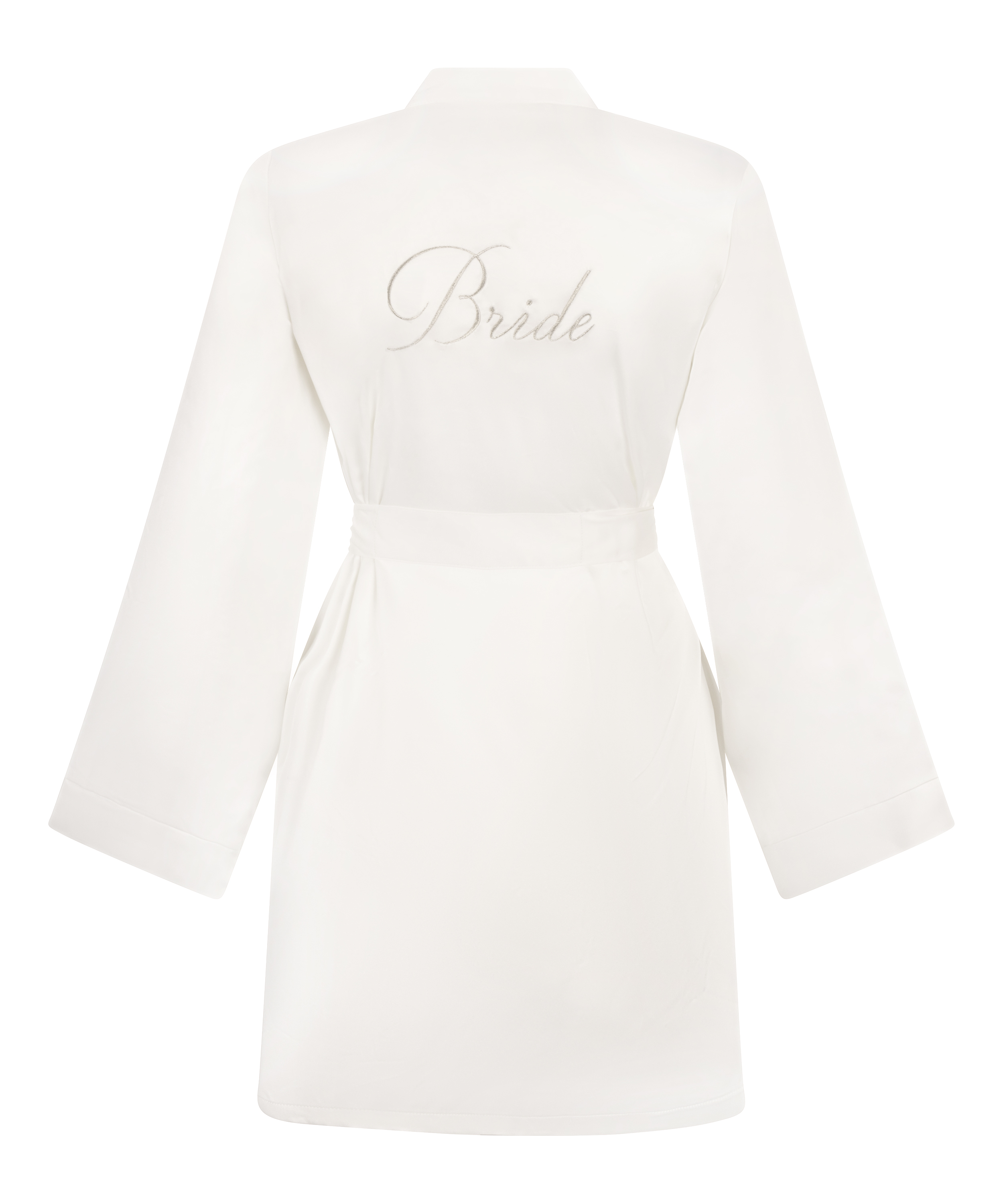 Kimono Bridal Satin, White, main
