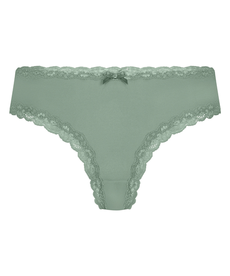 V-shaped Brazilian knickers mesh, Green