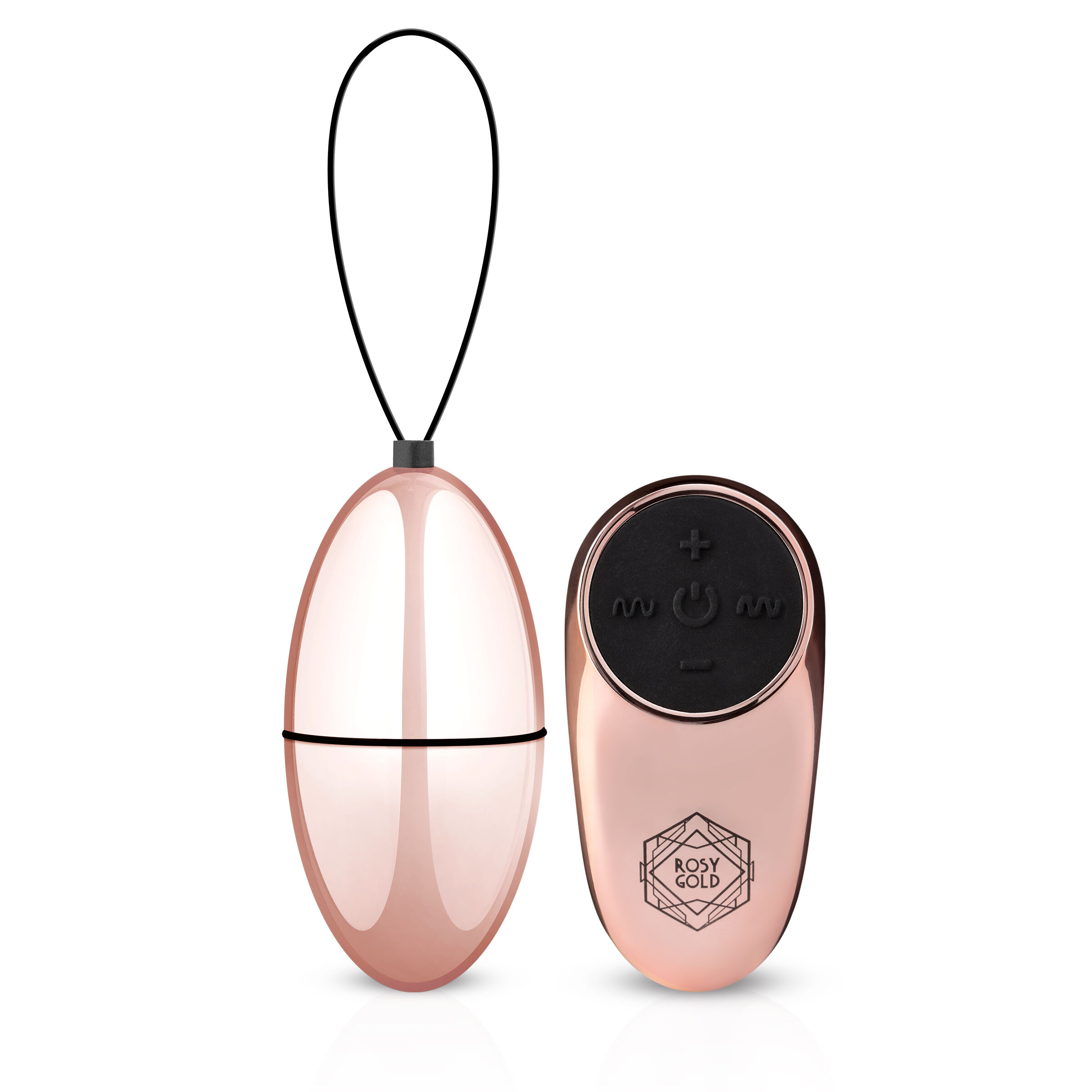 Rosy Gold Vibrating Egg, Black
