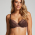 Marine Non-Padded Underwired Bra, Brown