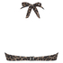 Leopard padded push-up underwired bikini top, Beige