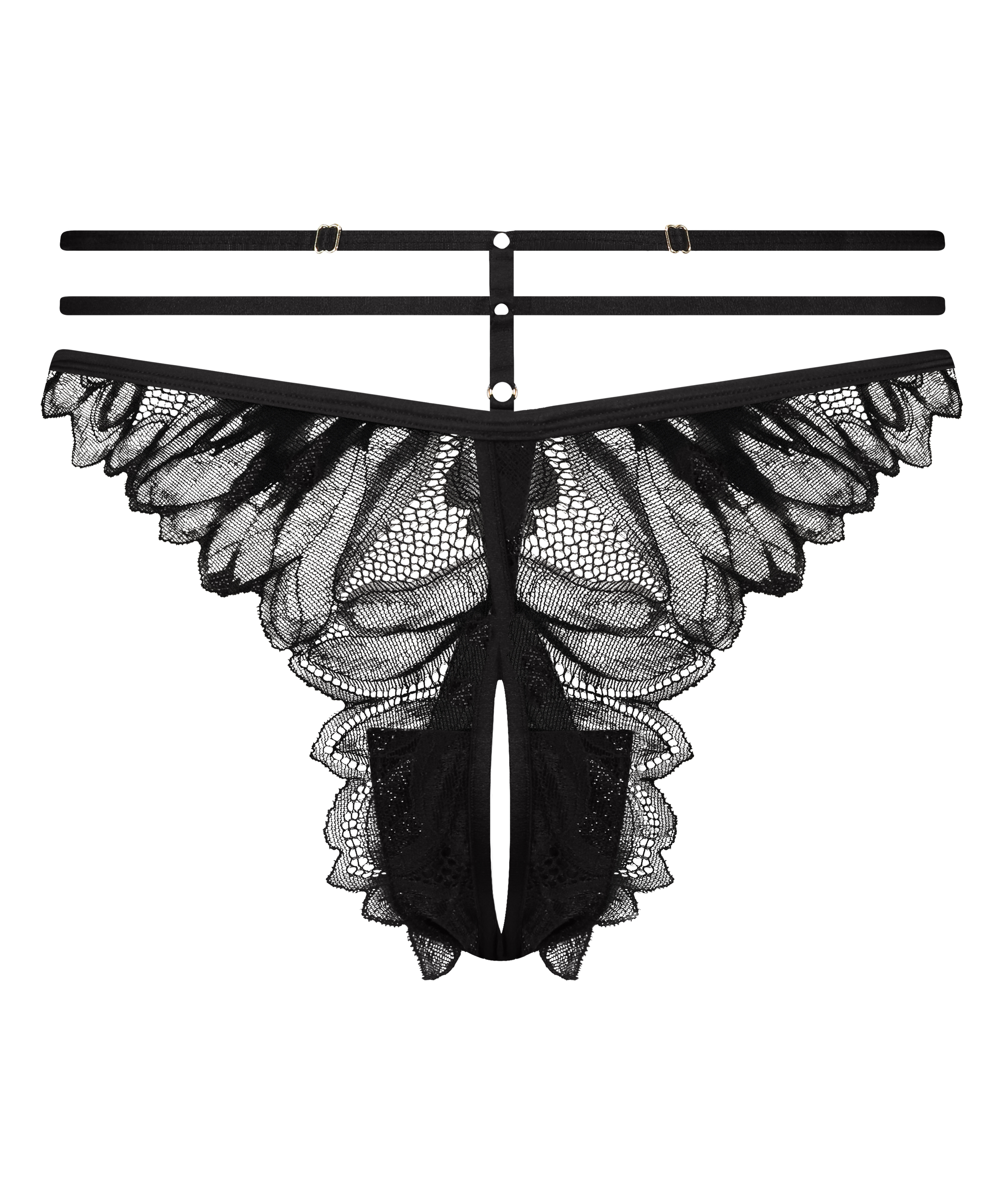 Cierra Open Crotch Brazilian, Black, main
