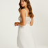 Modal Lace Slip Dress, White