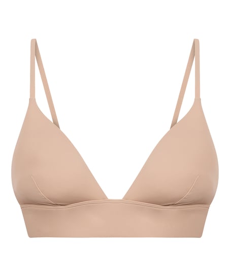 Smooth Triangle Bralette, Beige