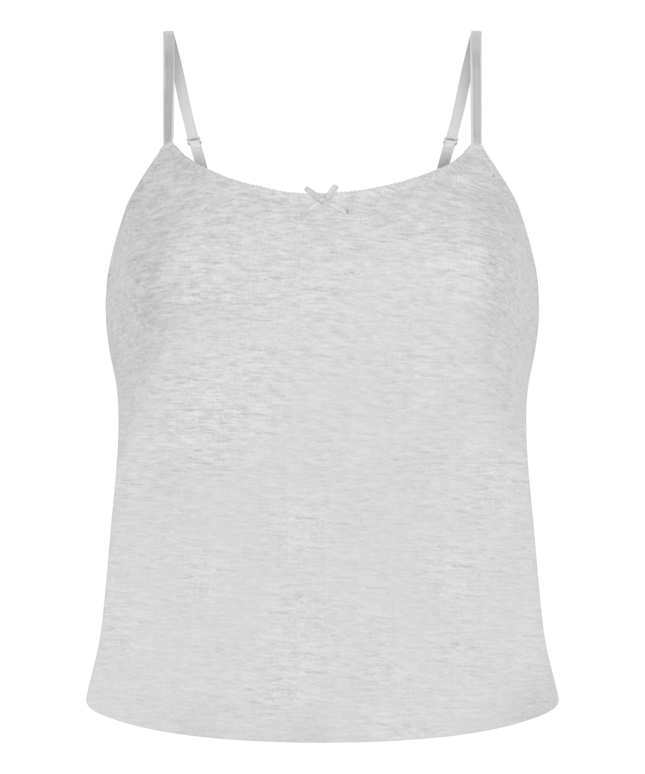 Pointelle Pyjama Top, Gray, main