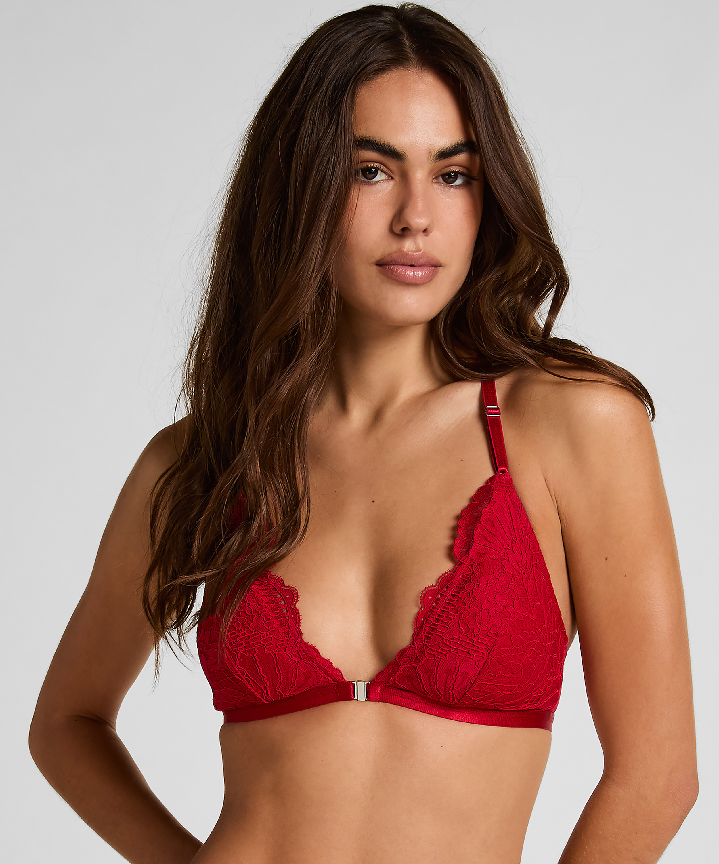 Whitney Triangle Bralette, Red, main