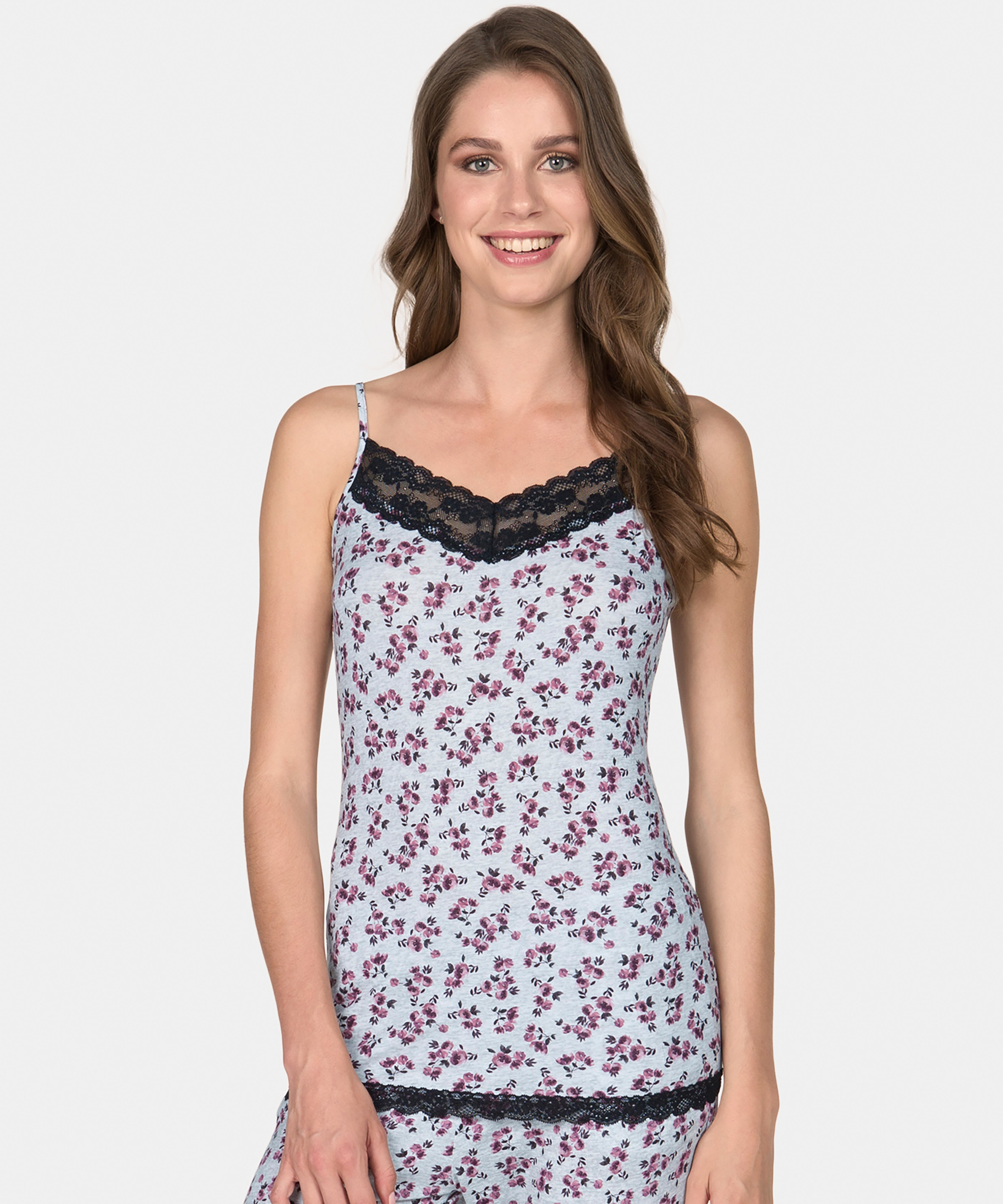 Ditsy top, Purple, main