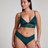 V-shaped Brazilian knickers mesh, Green
