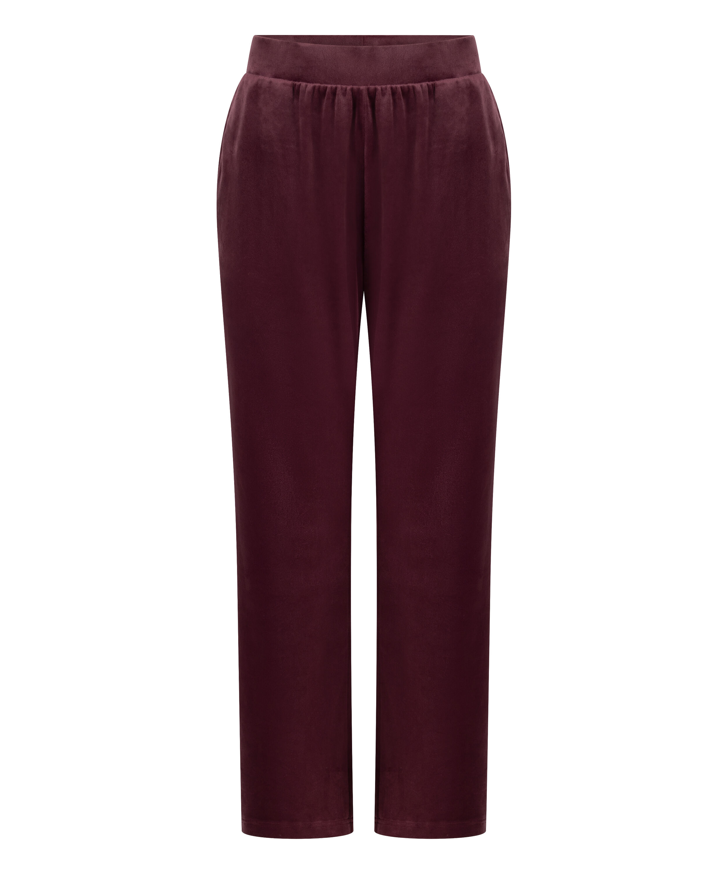 Velours Pyjama Pants, Red