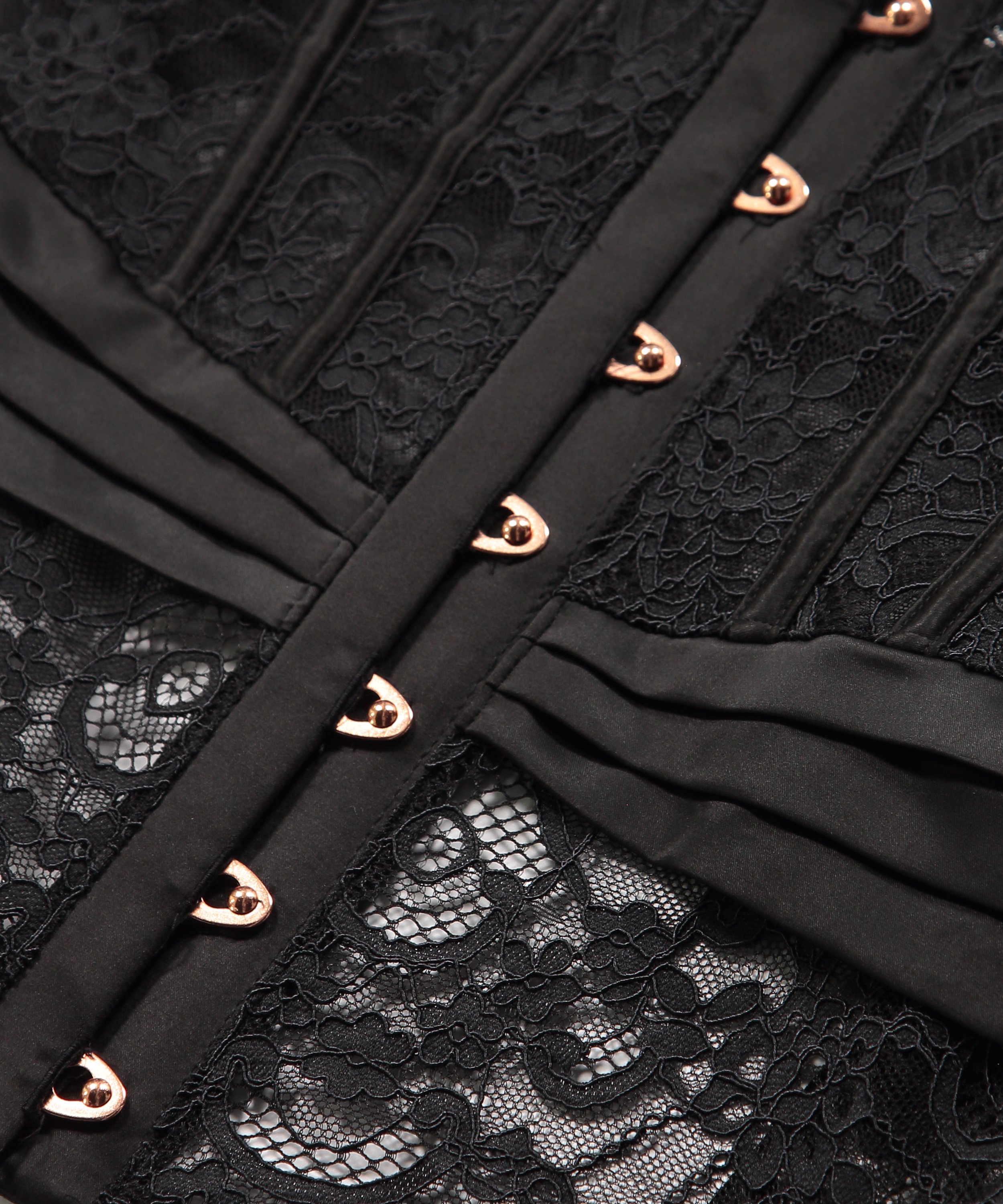 Amelia Padded Underwired Bustier, Black, main