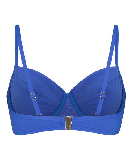 Luxe Non-Padded Underwired Bikini Top, Blue