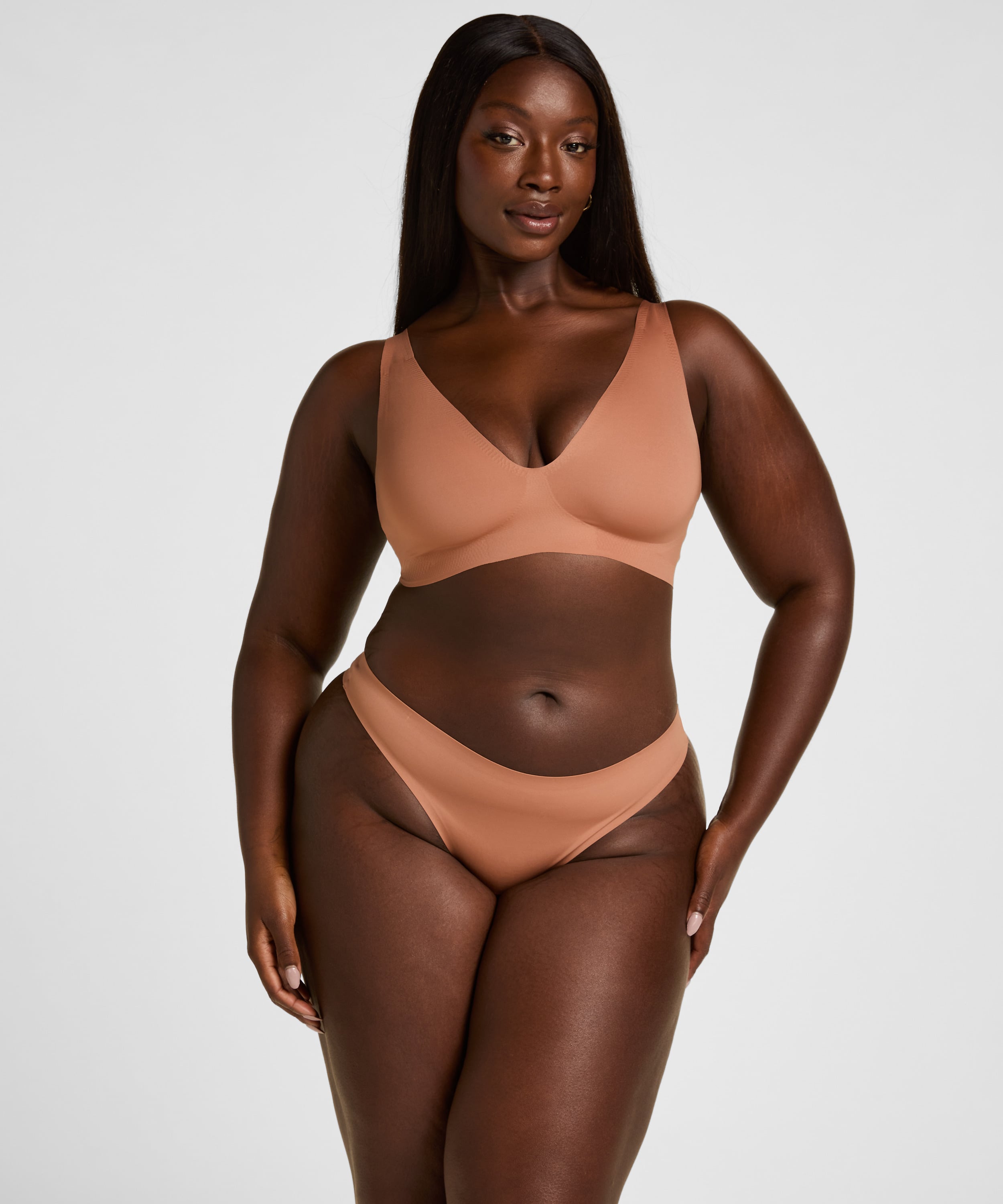 Super Comfort Thong, Brown, main