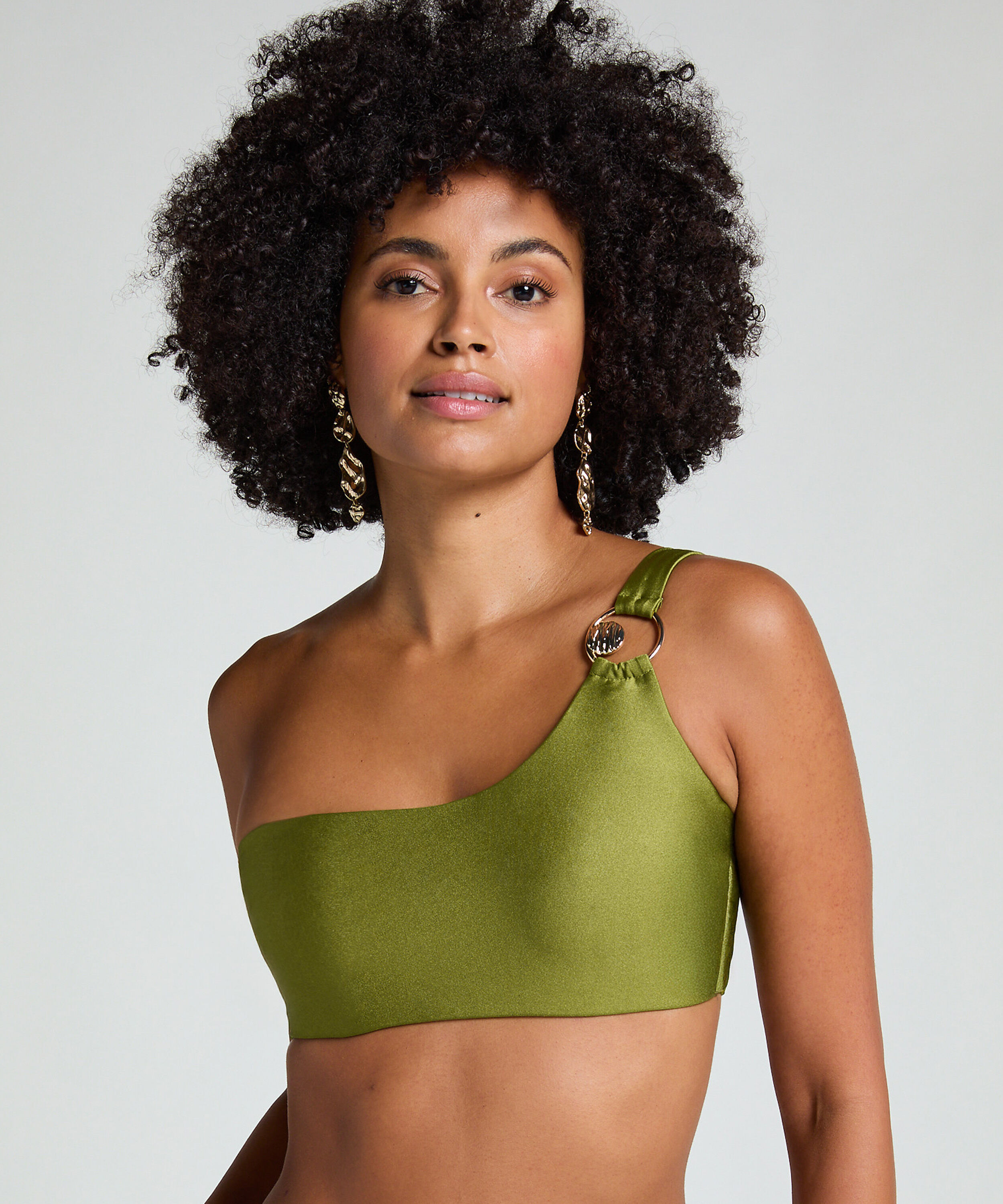 Holbox One Shoulder BikiniTop, Green