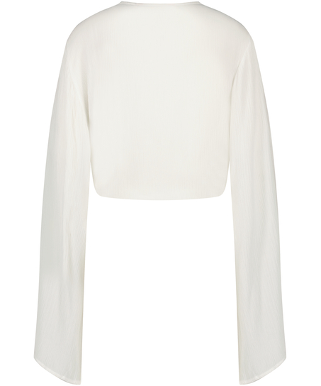 Knot Long Sleeve Top, White