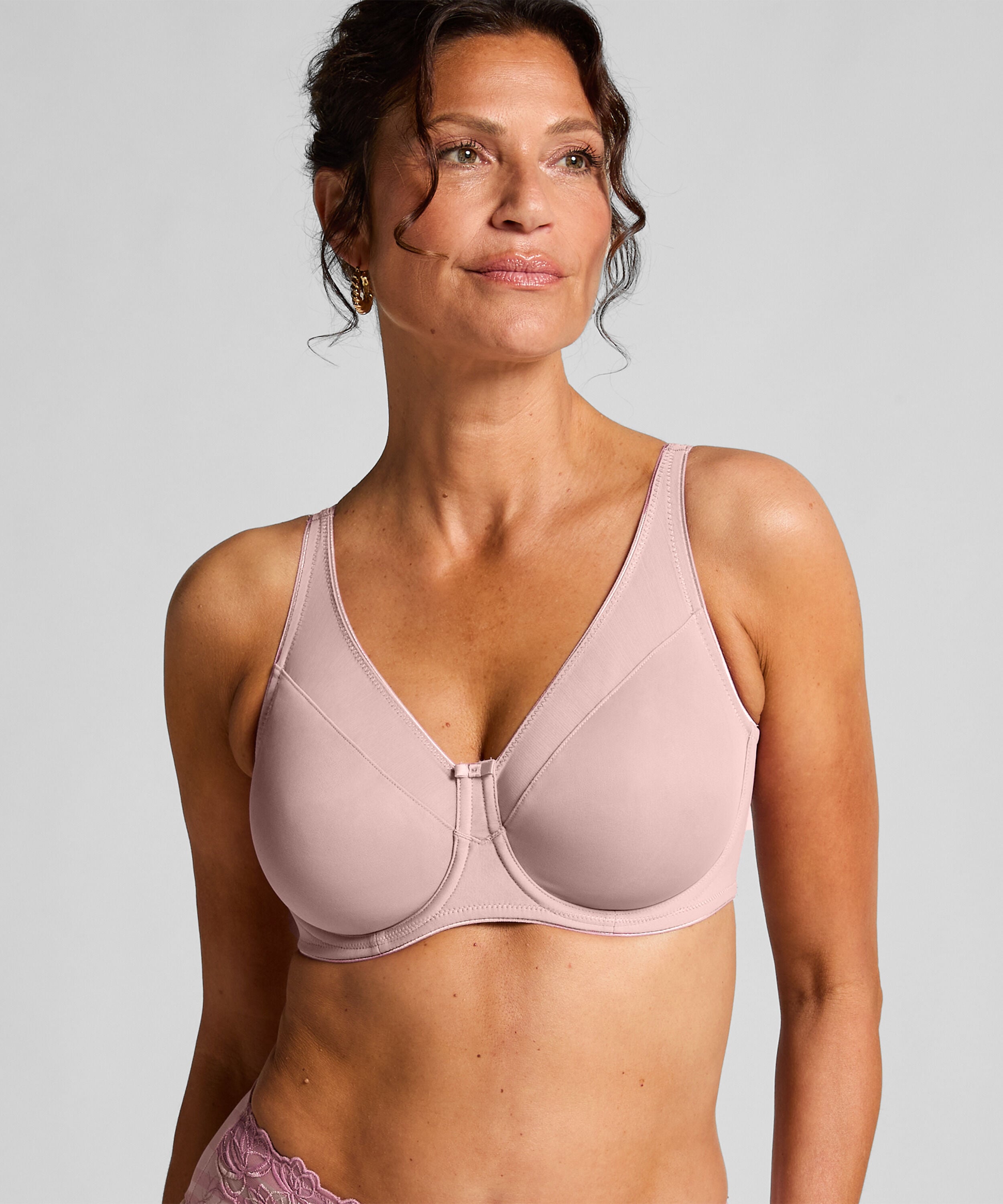 Nina Non-Padded Underwired Minimizer Bra, Purple