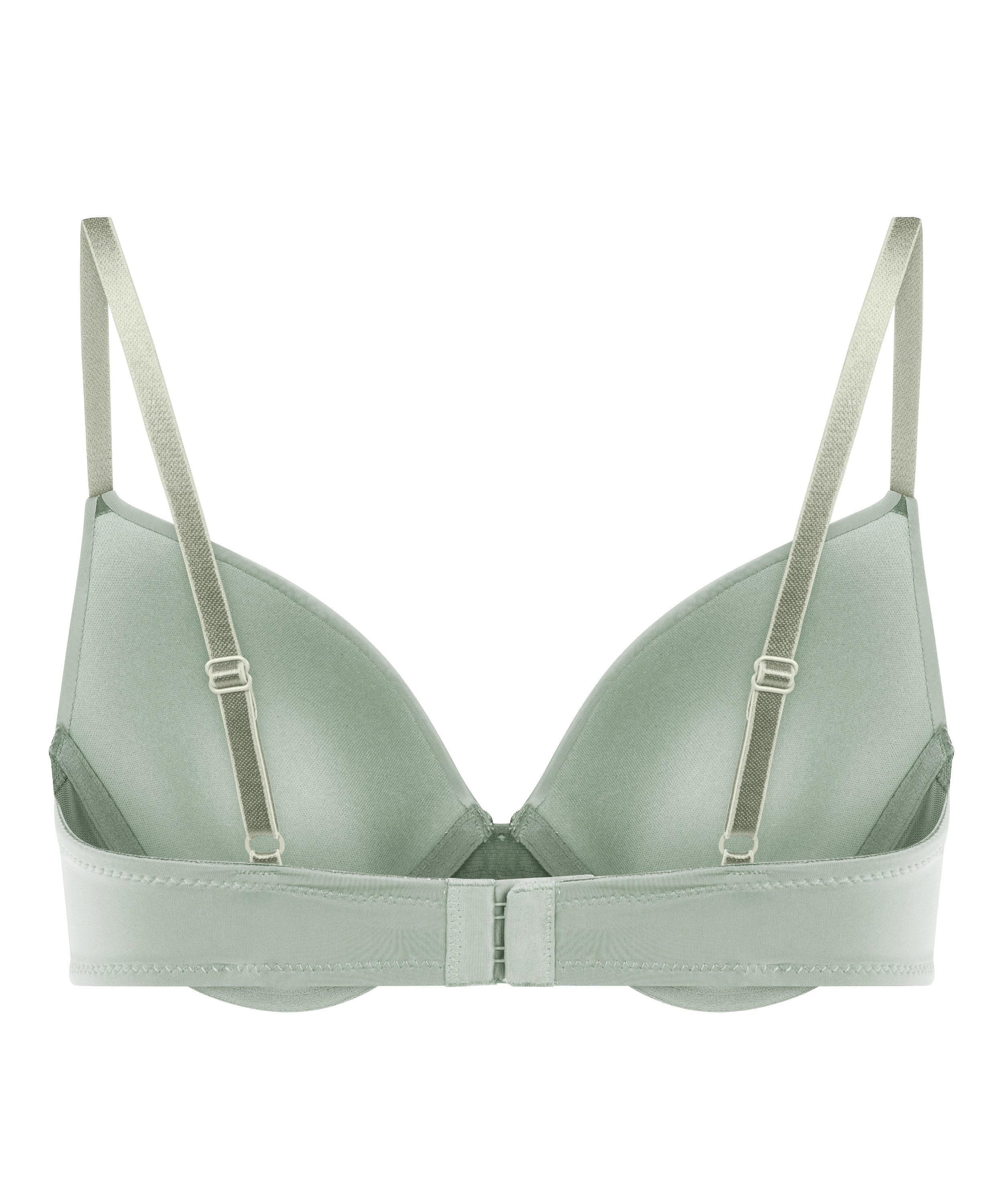 Plunge Padded Underwired Bra, Green, main