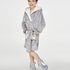 Teens Fleece Bathrobe, Gray