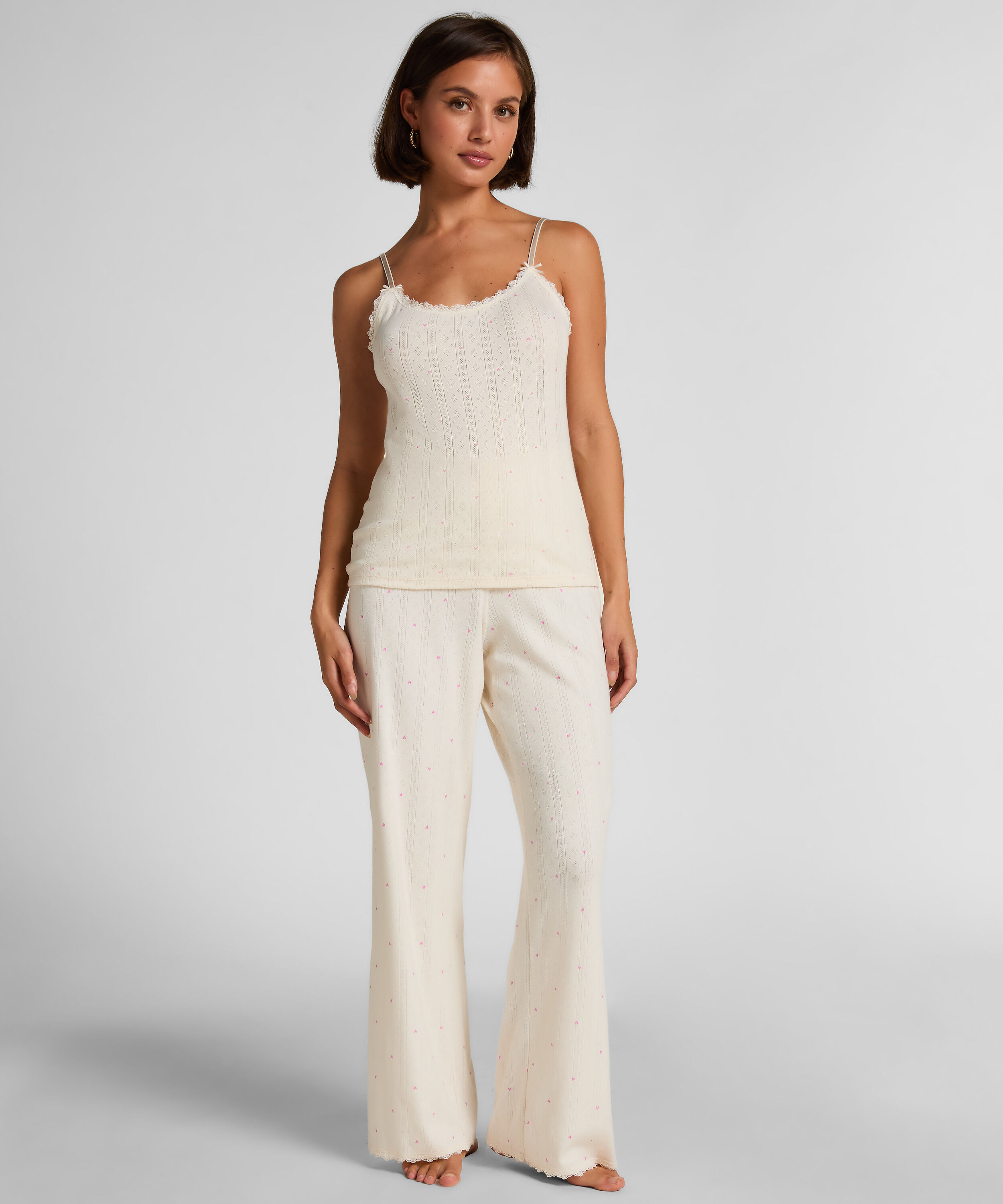 Pointelle Cami, White
