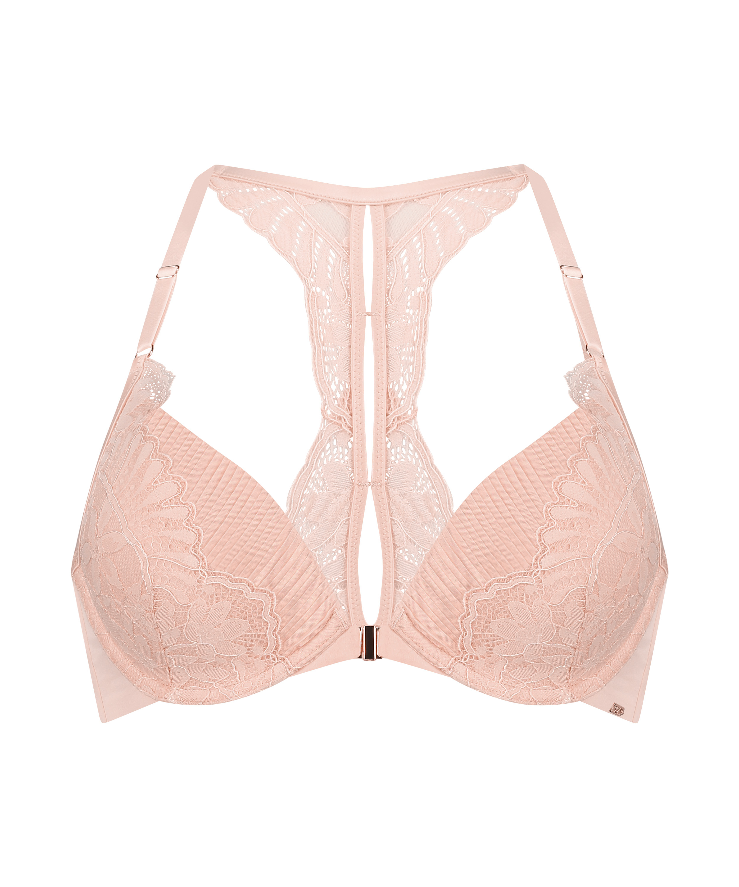Antonia Padded Underwired Push-Up Bra, Pink, main